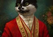 Портреты котов в красочных костюмах
