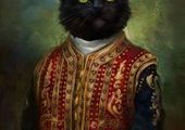 Портреты котов в красочных костюмах